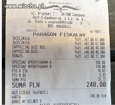 Z cyklu "Paragony grozy"