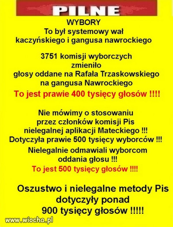 Powtórka wyborów! TEGO NIE DA SIĘ ZAMIEŚĆ POD DYWAN!