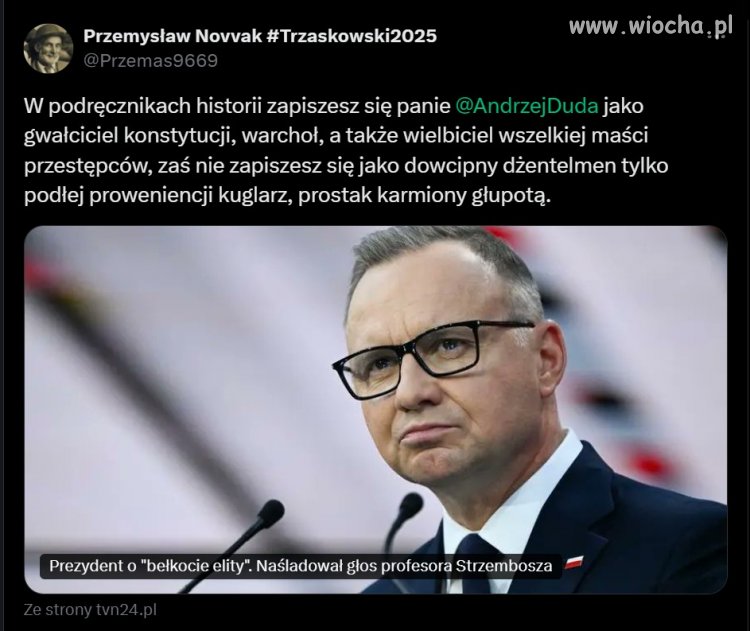 Wyrazy współczucia dla prof. Jana Zimmermanna, który wykreował tę kreaturę, a teraz ma kaca moralnego.