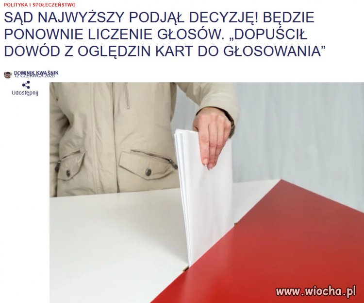 Do Sądu Najwyższego wpływają protesty wyborcze