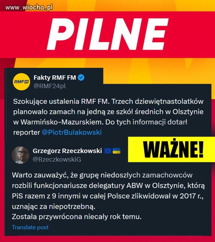 ABW pisowcy zlikwidowali nie dlatego że była nie..