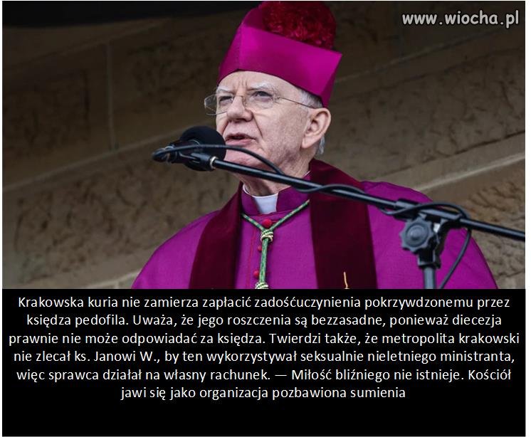 Arcybiskup Jędraszewski nie będzie płacił.