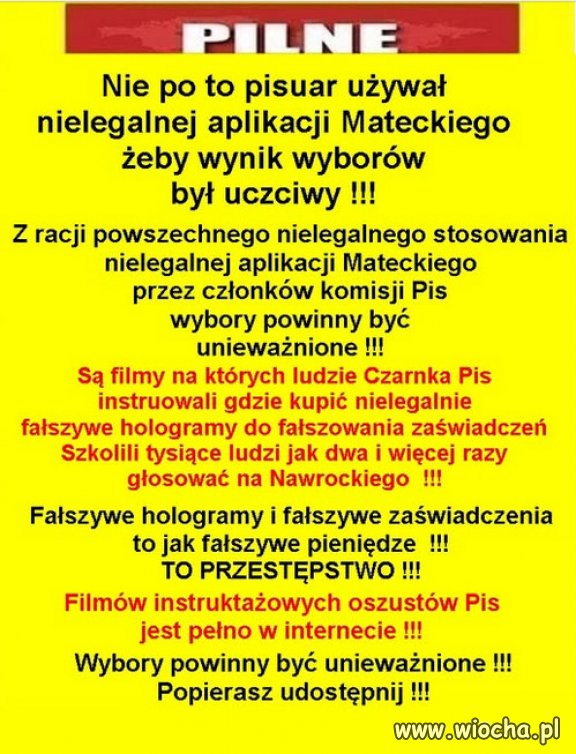 Im dalej w las, tym więcej drzew ...i większy smród!