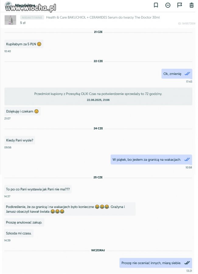 Grażyna targuje się o 2 zł.
