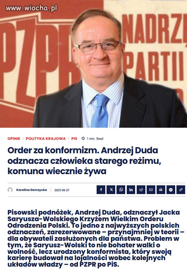 W latach 1980–1981 był członkiem PZPR...