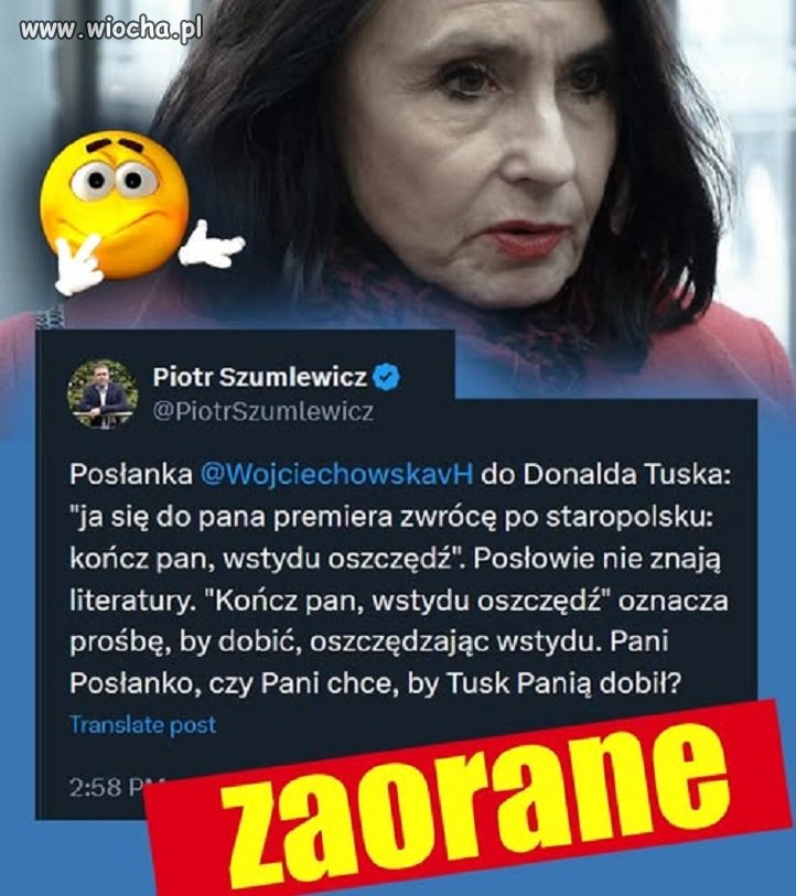 Tak wystawiła się na pośmiewisko