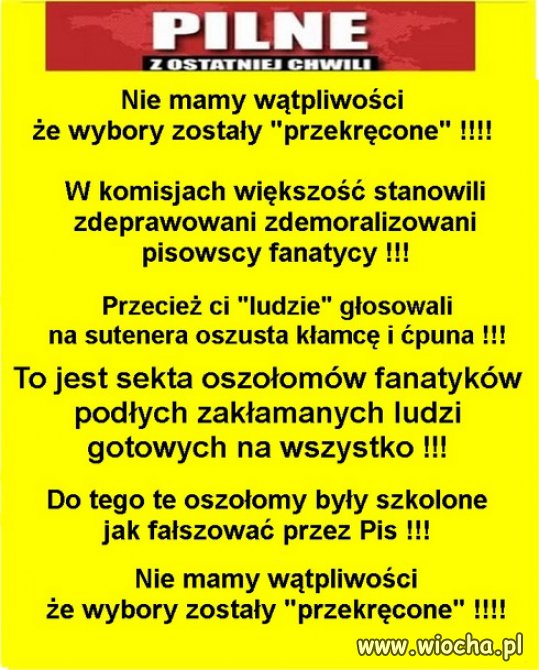 Dosyc knucia i szczucia holoty propagandy Kaczynskiego!