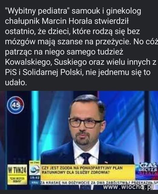 Teraz widać , że to on nie ma mózgu 