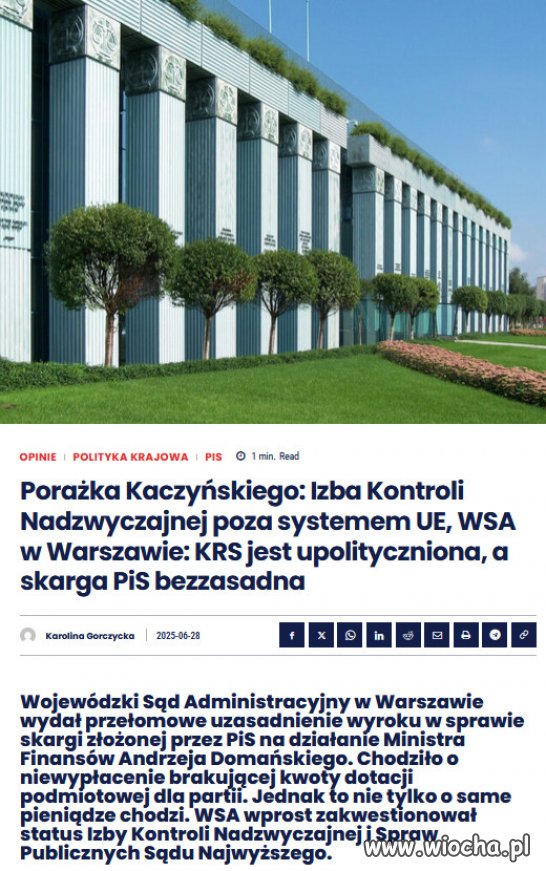 Niezależność sądów nie jest wartością wybiórczą!