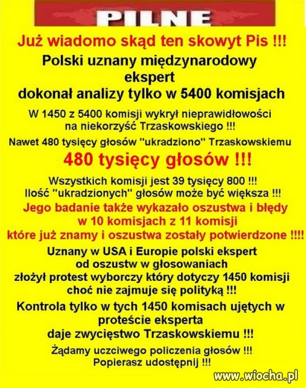 Panie Premierze!!! Panie Prokuratorze Generalny !!! 