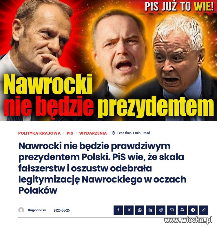 Karol Nawrocki nie zostanie uznany prezydentem Polski.