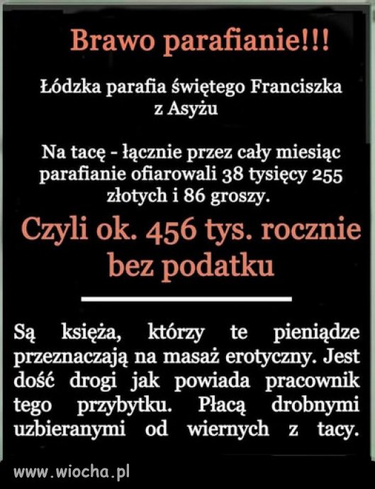 Klechy mają raj już tu i teraz, dzieki glupocie owieczek!