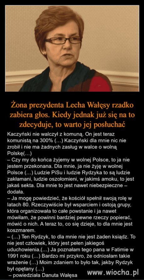 Przyznaje pani Danucie rację, teraz czas na szczucie PiS!