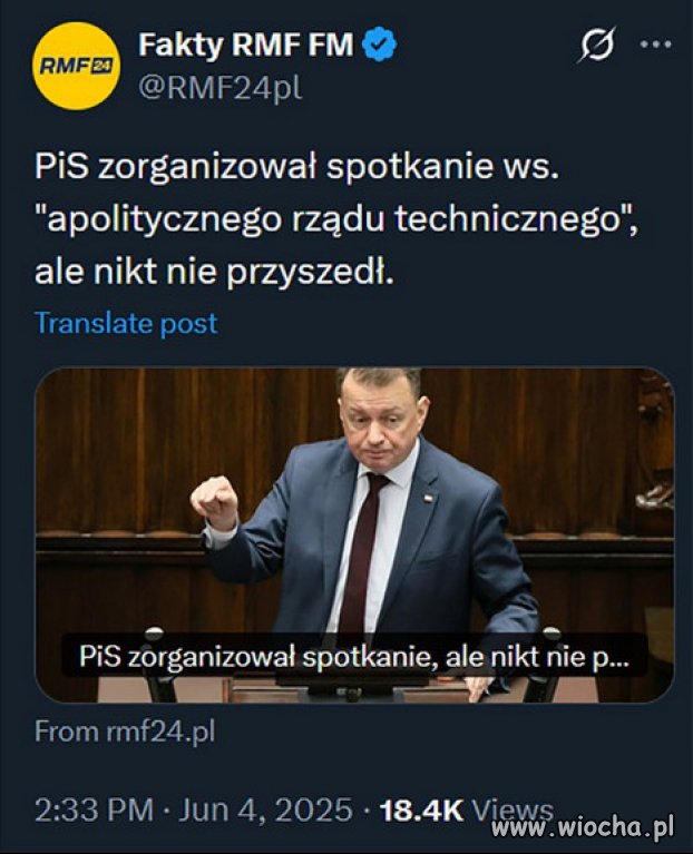 Niech się PiS walnie w te swoje puste łby... 