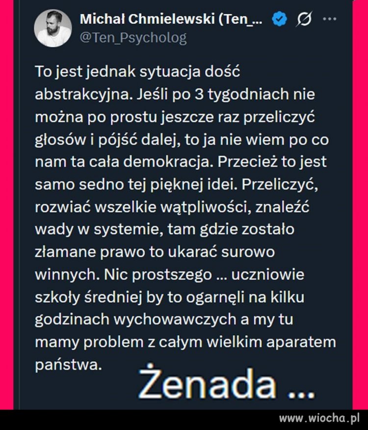To proste dla nas zwykłych ludzi, dla polityków już nie!