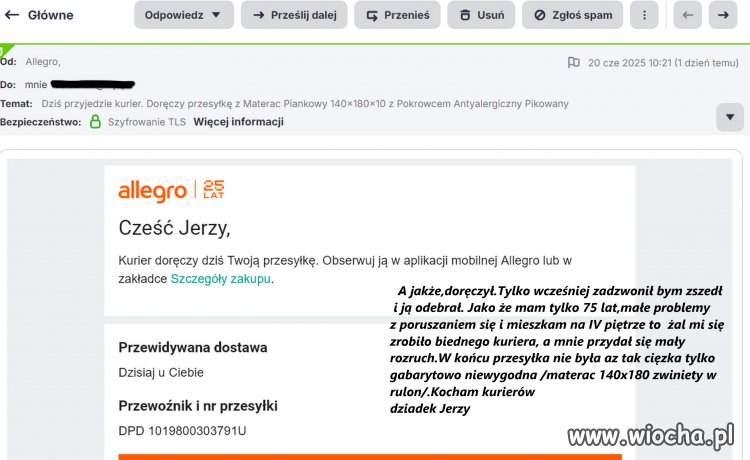 Kochajcie kurierów,zwłaszcza dpd