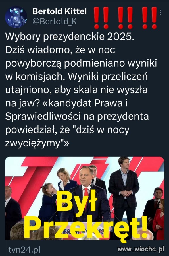 Był przekręt! To oczywista oczywistość !