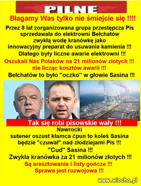 PiS to symbol kłamstwa, złodziejstwa i zwyrodnienia w narodzie!