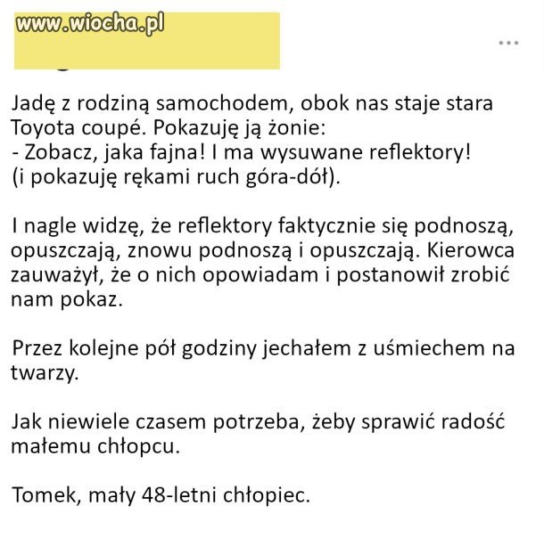 Tak niewiele potrzeba...