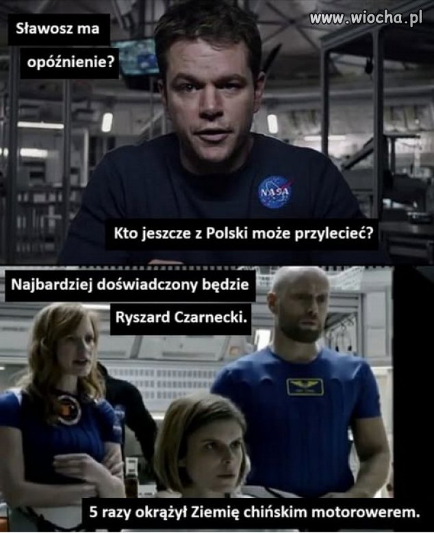 Lot Polaka w kosmos odłożony.