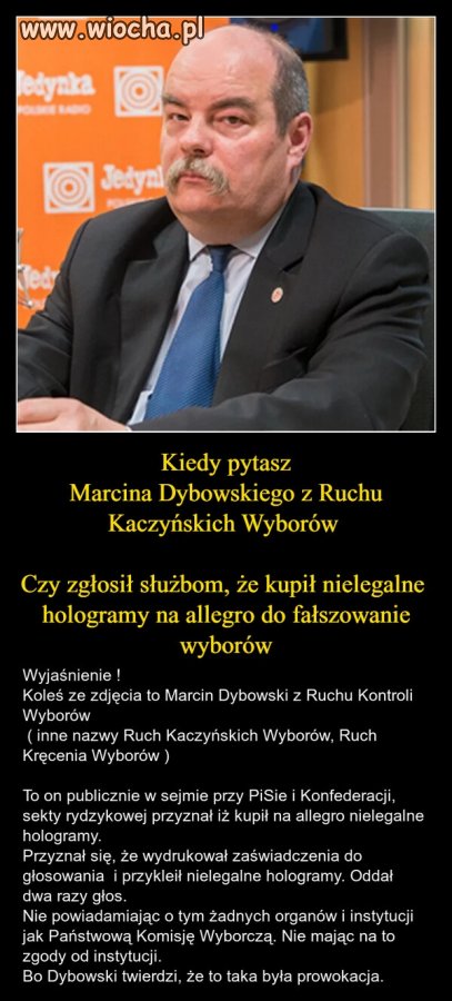 Takiego ..uja to tylko w dyby ...