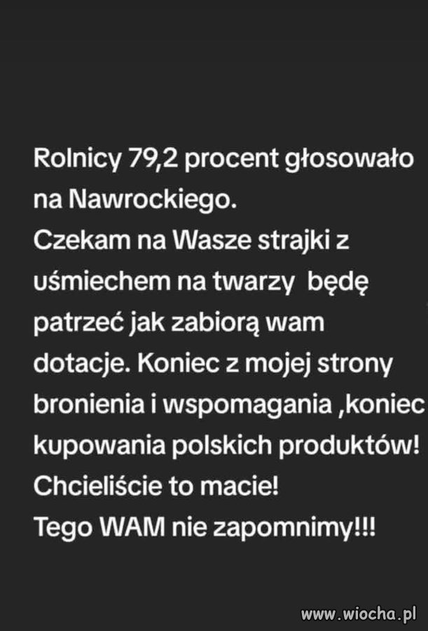 PiS ich załatwił na cacy w wielu tematach (np. zboże z Ukrainy), 
