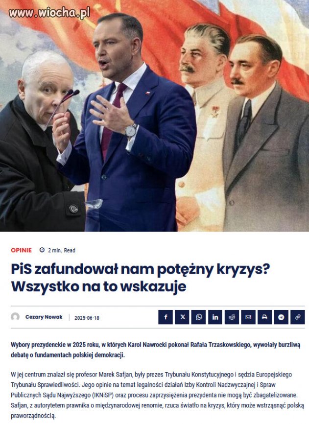 Głos Safjana, to  apel o ratowanie polskiej demokracji.