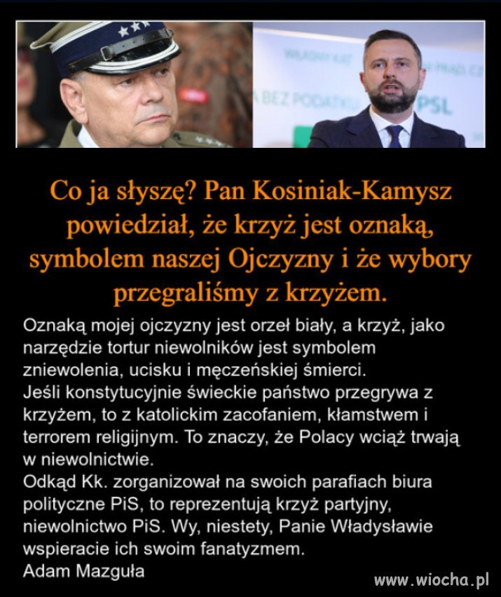 Polska nie jest panstwem wyznaniowym!