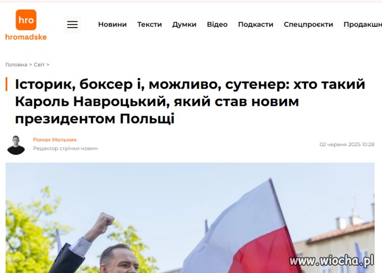 Ukraińskie media o Panu Nawrockim :
