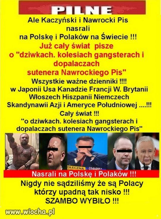 Nawrocki juz zawsze bedzie kibolem i sutenerem...