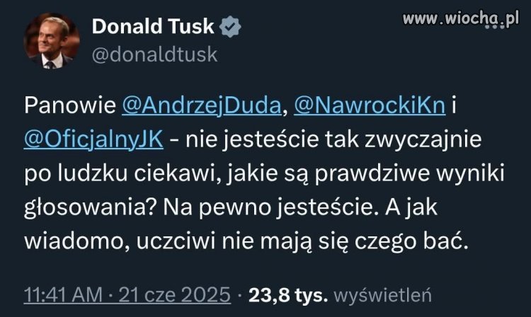 Nie są, bo wiedzą, że wyniki są sfałszowane