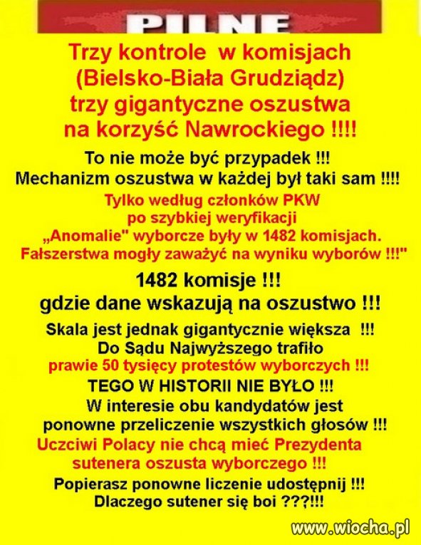 Oszustwa PiSu jak w Białorusi Łukaszenki...