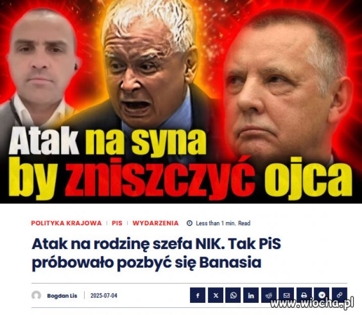 Mafijne metody Kaczynskiego. Syn Banasia przerywa milczenie.
