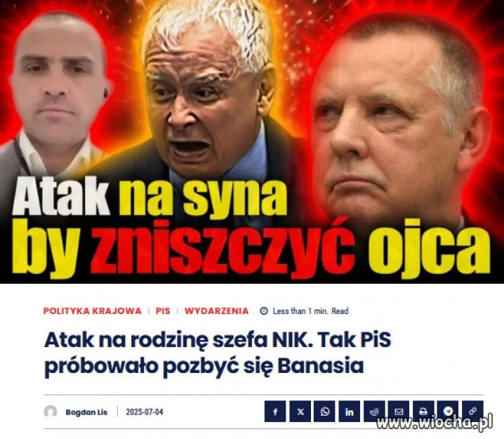 Mafijne metody Kaczynskiego. Syn Banasia przerywa milczenie.