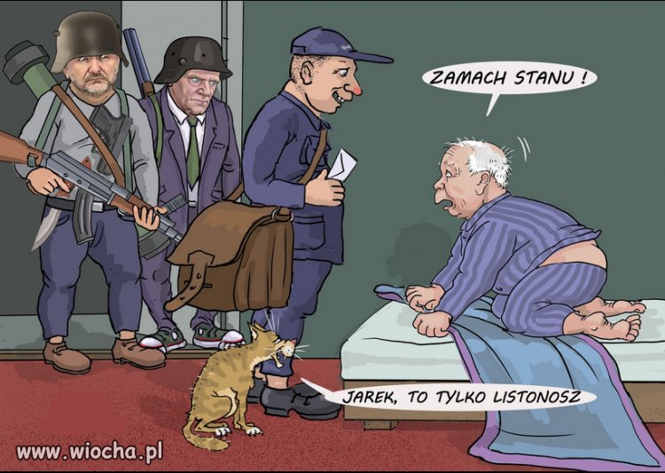Strach senilnego Jarozbawa coraz wiekszy...