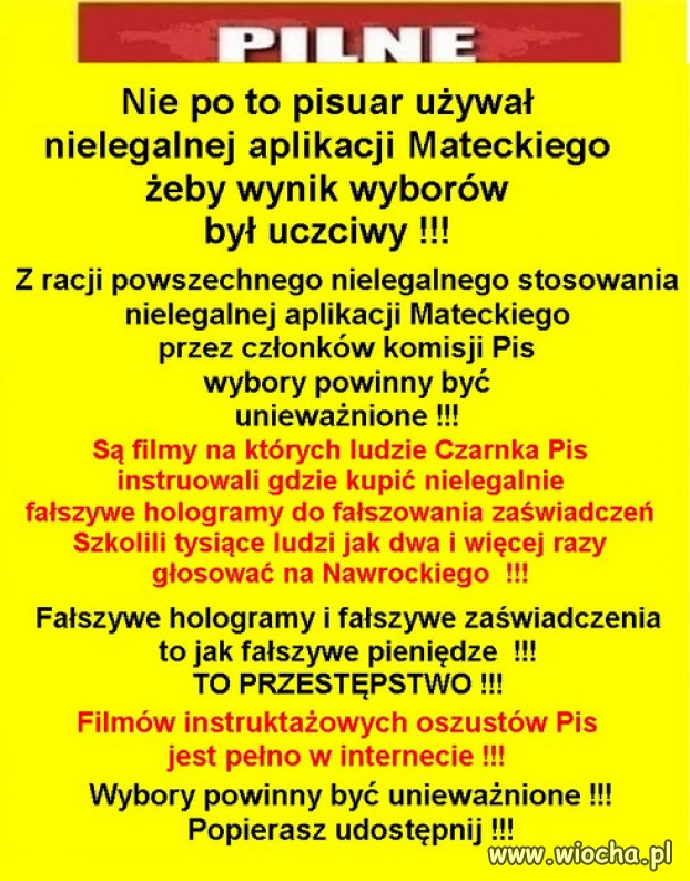 Przeliczyć ponownie głosy !!!