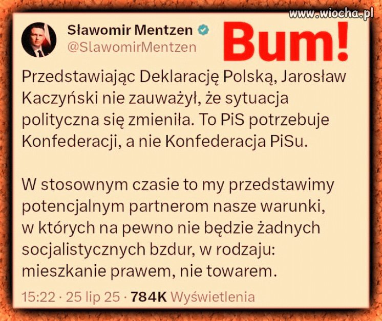 Pisowcy myślą, że Konfa ot tak się przyłączy