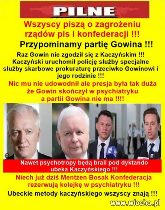 Niech już dziś Mentzen Bosak  rezerwują kolejkę w psychiatryku !!! 