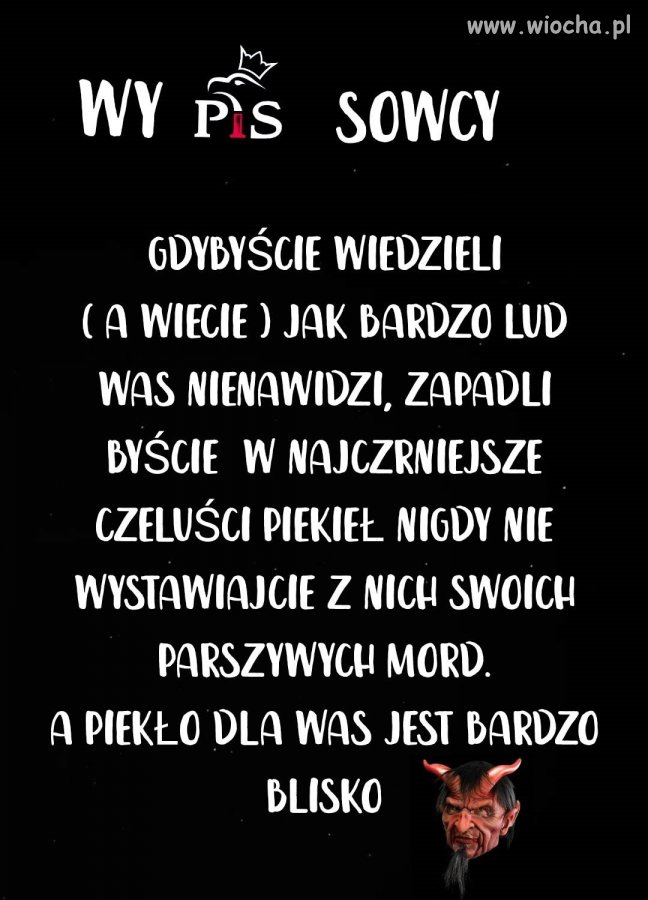 Jasny przekaz do wszystkich pisowców !