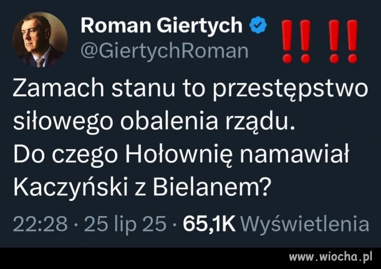 Dlaczego nie poinformował służby i premiera ?