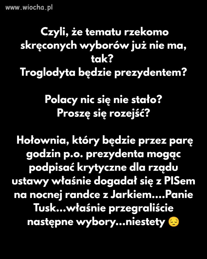 Czyli przekrętu wyborczego już nie było???
