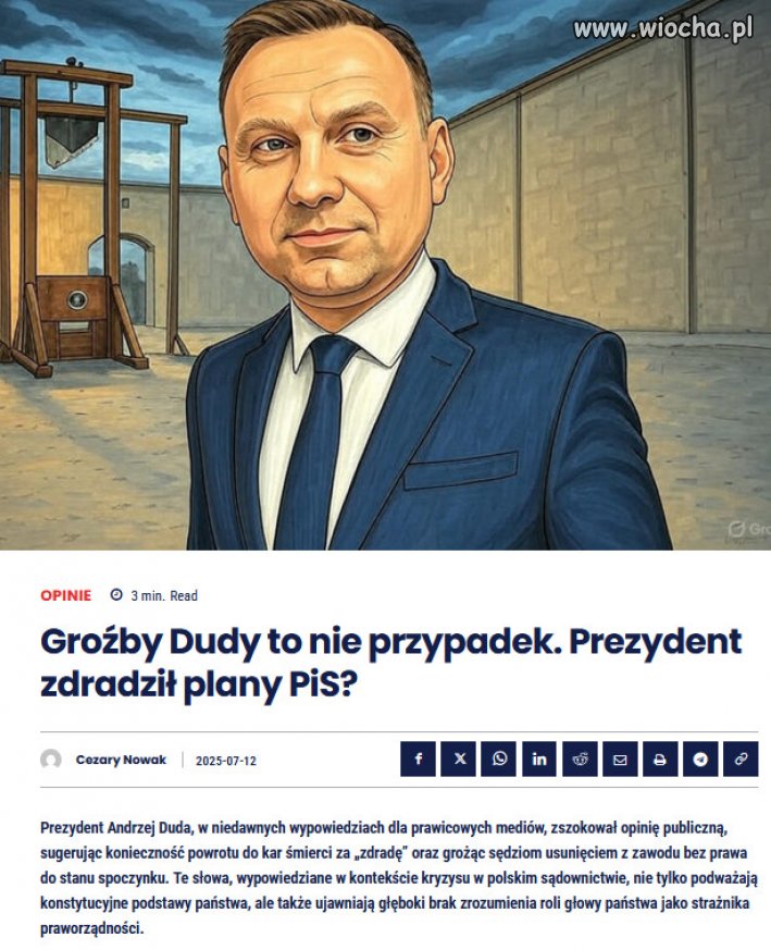 Słowa Dudy „nigdy nie powinny paść z jego ust”!