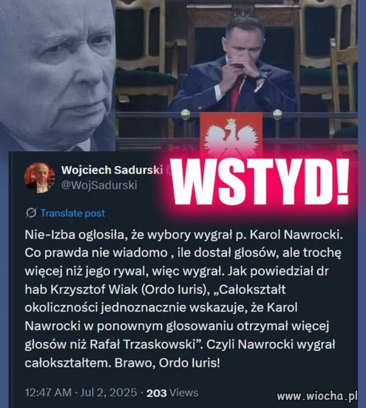 Nie ma dowodów, że wygrał, ale tak im się wydaje ...