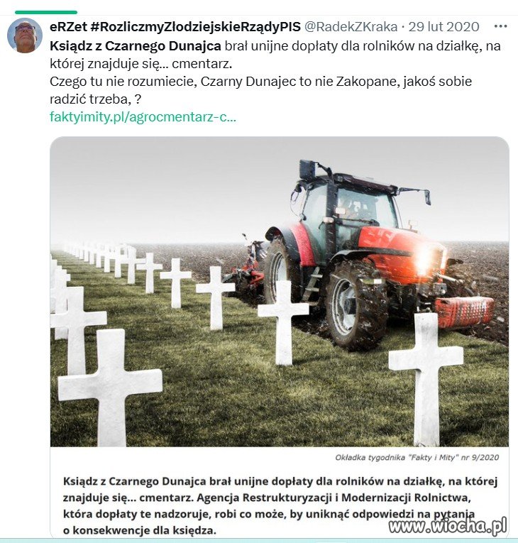 Sadzenie i wykopki były, więc nie widział problemu. 