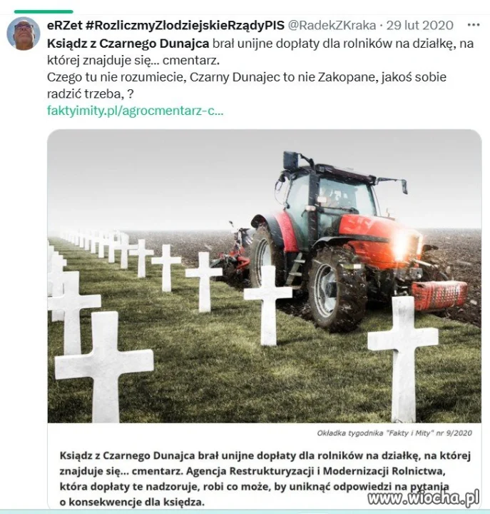 Sadzenie i wykopki były, więc nie widział problemu. 