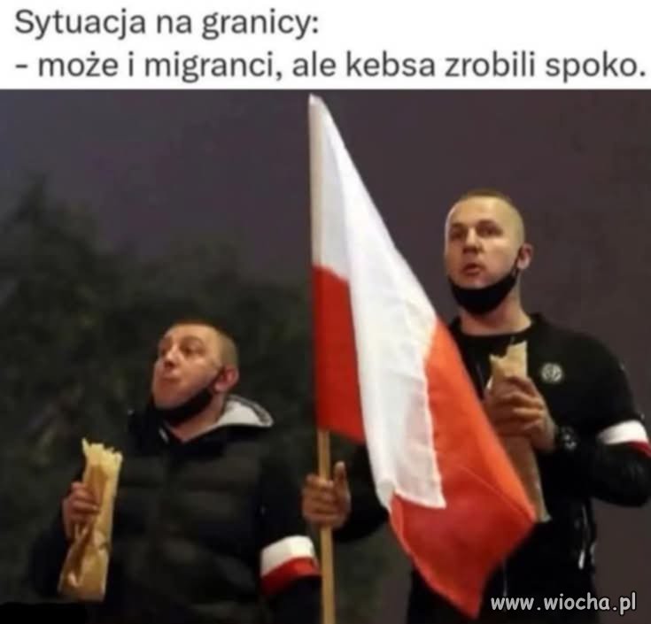 Patrioci ... z kebabem w ręku