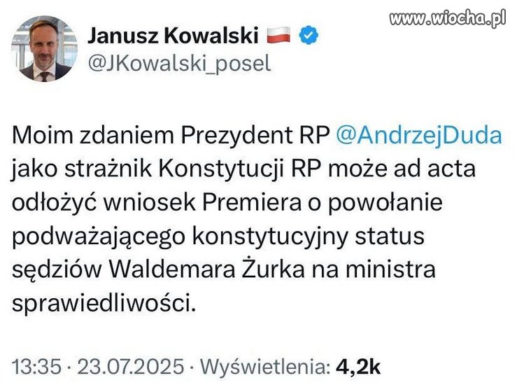 Ale się boją Żurka… Ministrów wybiera Rząd !