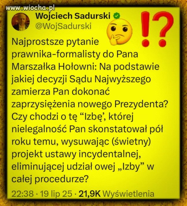 Pytanie do Szymka