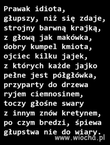 Dla przypomnienia wierszyk
