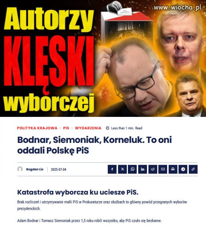 Zdrajcy sa wsrod WAS... Zlodzieje PiSu gora!